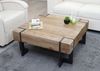 Couchtisch HWC-A15, Tanne Holz rustikal massiv ~ naturfarben 70x70 cm Bild 2