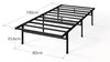 Zinus Justin Bett 80x190 cm – Bettgestell 36 cm hoch mit Stauraum unter dem Bett – Plattformbett aus Metall – Schwarz Bild 2
