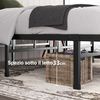 Zinus Justin Bett 80x190 cm – Bettgestell 36 cm hoch mit Stauraum unter dem Bett – Plattformbett aus Metall – Schwarz Bild 3