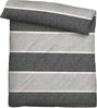 biberna Melange-Flanell Bettwäsche 0840506 BLOCKSTREIFEN, sturmgrau, 1x 155x220 cm + 1x 80x80 cm Bild 2