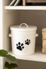 Eimer mit Deckel 5L Futtereimer Hund Katze Weiß Pfotenmotiv Ib Laursen 04898-11 Bild 2