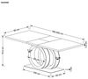 designimpex Esstisch Design HAG-777 Weiß Hochglanz - Gold ausziehbar 160 - 200 cm Bild 4