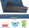ANRO Küchenläufer Teppichläufer Läufer Textil BAKER Premium, Eckig, Bodenläufer 100x67cm Blatt Blau pflegeleicht Bild 5
