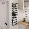 HOMCOM Weinregal Flaschenregal für 10 Weinflaschen, Flaschenhalter, Aufbewahrungsregal aus Stahl 1-tlg, für Küche, Esszimmer Schwarz Bild 2