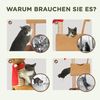PawHut Kratzbaum mit Höhle, Spielball, Jutestämme, 98 cm hoch, für mittelgroße Katzen, Braun Bild 5