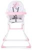 Chipolino Hochstuhl Teddy, klappbar, großer Tisch, verstellbare Fußablage, Gurt rosa Bild 4