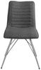 Home4You Polsterstuhl, 2er Set, Grau, Polyester, Edelstahlgestell, mit Keder aus Kunstleder Bild 3