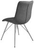 Home4You Polsterstuhl, 2er Set, Grau, Polyester, Edelstahlgestell, mit Keder aus Kunstleder Bild 5