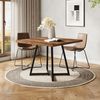 LITTLE TREE Kleiner Esstisch für 4 Personen, quadratischer Esstisch für kleine Räume, Esszimmertische, rustikaler brauner Holz-Küchentisch mit Metallbeinen, moderner Freizeit-Café-Tisch für Wohnung Bild 2