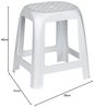 Kreher Hocker aus Kunststoff in Weiß. Sitzfläche im Rattan Design. Ideal für Dusche, Bad und Haushalt. Traglast max. 100 kg. Bild 2