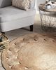 Teppich beige Jute ø 120 cm AHLAT Bild 2
