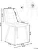 Esszimmerstuhl Samtstoff blau 2er Set MELROSE Bild 3