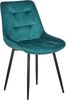 Esszimmerstuhl Samtstoff blau 2er Set MELROSE Bild 4