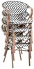 Gartenstuhl 4er Set CASPRI Polyrattan Schwarz Weiß Bild 4