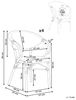 Gartenstuhl 4er Set CASPRI Polyrattan Schwarz Weiß Bild 3