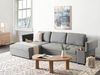 Rechtsseitiges Ecksofa HRISEY Stoff Grau Rechtsseitig Bild 2