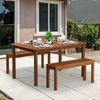 Furinno Tioman Outdoor Esstisch, holz, Natur, 90.17 x 149.86 x 73.91 cm Bild 2
