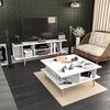 Hanah Home Modern White Coffee Table, 89 x 89 x 44 cm | 100% Melamine Coated Particle Board, 18 mm Thick | Stylish & Functional Design for Any Living Space Bild 3