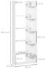 HOMCOM Bücherregal, Aufbewahrungsregal mit 6 Ebenen, hohes Bücherregal, modernes , unregelmäßiges Design, für Wohnzimmer, Schlafzimmer, Büro, 60 x 21 x 162,5 cm, weiß Bild 3