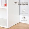 HOMCOM Bücherregal, Aufbewahrungsregal mit 6 Ebenen, hohes Bücherregal, modernes , unregelmäßiges Design, für Wohnzimmer, Schlafzimmer, Büro, 60 x 21 x 162,5 cm, weiß Bild 5
