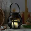 MARELIDA LED Solarleuchte LED Solar Laterne mit LED Kerze Rattan Korboptik Tischleuchte Sensor, LED Classic, warmweiß (2100K bis 3000K) Bild 5