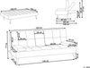 Schlafsofa 3-Sitzer Polsterbezug blau ROXEN Bild 3