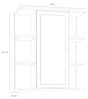 Forte IPSARION Spiegelschrank Bad L/R 60, moderner Badschrank mit 1 Tür, Holzwerkstoff, Weiß, 60 cm breit x 68,7 cm hoch x 25,8 cm tief Bild 3