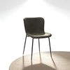 2er Set Esszimmerstühle mit Metallgestell, pulverbeschichtetes Stahlrohr in Schwarz, Stoffbezug mit Schaumpolsterung, in 3 Farben: Beige/Khaki/Dunkelgrün, kompakte Maße 55 x 48 x 80 cm Bild 2