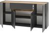 Sideboard Wohnzimmer CRISP-61 in anthrazit mit Absetzungen in Wotan Eiche Nb, B/H/T: ca. 170/87/40 cm Bild 2