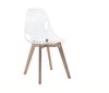 Stuhl 2er-Set AUDRA - Polycarbonat & Buche - Transparent Bild 5