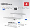 elektrisch höhenverstellbarer Schreibtisch DESK 140 x 80 cm - Gestell Weiss, Platte Grau Bild 4