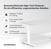 elektrisch höhenverstellbarer Schreibtisch DESK 140 x 80 cm - Gestell Weiss, Platte Grau Bild 5