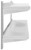 Royal Catering Hängeregal 80 x 30 cm Wandregal Gastro doppeltes Wandbord Edelstahl Regal Bild 4
