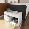Alphamoebel moebel17 1551 Sister Couchtisch Beistelltisch Sofatisch Kaffeetisch, Dekotisch, mit Ablagen, Holz, Holzoptik, unterschiedlich aufstellbar, matt verarbeitet, Weiß 35 x 29,5 x 60 cm Bild 5