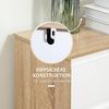kleankin Badezimmerschrank Badkommode Badregal Standschrank mit 2 Innenablagen und Einer großen Schublade Küchenschrank kippsicheres Design MDF Naturholz+Weiß 60 x 30 x 90 cm Bild 4