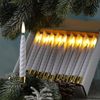 MARELIDA LED-Christbaumkerzen TWIST 10 gedrehte Baumkerzen mit Clip Baumbeleuchtung kabellos Fernb, 10-flammig Bild 5
