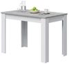 Dmora - Fester Lowell-Tisch, EsszimmerRegal, moderner Konsolentisch für Wohnzimmer oder Küche, 109 x 67 x 78 cm, Weiß und Zement Bild 3