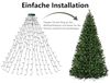 Montegoni LED-Lichterkette 2m 280 LEDs Christbaumbeleuchtung mit Ring, 8 Stränge, 8 Modi, weihnachtsbaumbeleuchtung IP65 Wetterfest, Memory und Timer Funktion Bild 4