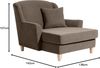 XXL Sessel Karil Bezug Veloursstoff Buche natur / sahara 21885 Bild 2