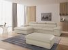 CAVADORE Echtleder-Schlafcouch Valerie mit XL-Longchair / Ecksofa mit Bettfunktion, Kopfteilverstellung + großem Longchair / 286 x 73 x 174 / Leder Weiß Bild 2