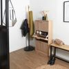 HOME DECO FACTORY Klaus Schuhschrank, 3 Türen, Eingangsbereich, Wohnzimmer, Holzwerkstoff, braun, 60 x 113 x 24 Bild 2