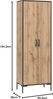 Möbelpartner Montana 701511 Aktenschrank, Holzdekor, Eiche Landhaus Dekor, 65,2 x 39 x 194,2 cm Bild 3