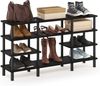 Furinno Mehrzweck-TV-Regal mit 4 Ebenen, Espresso/Schwarz, 29. 49x119. 9x68. 4 cm Bild 1