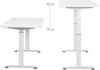 Makika Höhenverstellbarer Schreibtisch elektrisch 140 x 70 cm - Weiß Bild 3