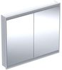 Geberit ONE Spiegelschrank mit ComfortLight, 2 Türen, Unterputzmontage, 105 x 90 x 15 cm, 505.804.00, Farbe: Aluminium eloxiert - 505.804.00.1 Bild 1