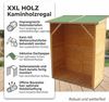 Kaminholzregal Brennholzregal Kaminholz Brennholz Regal Unterstand XXL Holz Bild 2