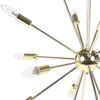 'Maguse' Hängeleuchte Gold Metall 18-flammig sternförmiger Schirm Sonnen-Optik Moderner Glamouröser Stil Bild 4