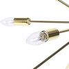 'Maguse' Hängeleuchte Gold Metall 18-flammig sternförmiger Schirm Sonnen-Optik Moderner Glamouröser Stil Bild 5