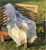 Wohndecke Hochwertige Fransen Kuscheldecke Flowers Garten, heimtexland, Natur Sofadecke Aquarell Pastell Blumen - weich, fusselfrei Bild 5
