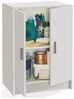 Dmora - 2-türiger Mehrzweckschrank Memphis, Niedriger Zusatzschrank, Schuhregal mit 1 Regal, Multifunktionsschrank, 59x37h80 cm, Weiß Bild 3